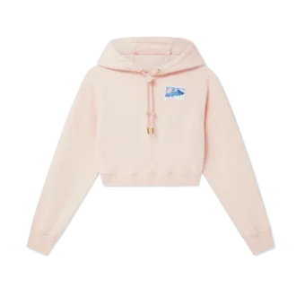Greek Temple Cropped Hooded Sweatshirt