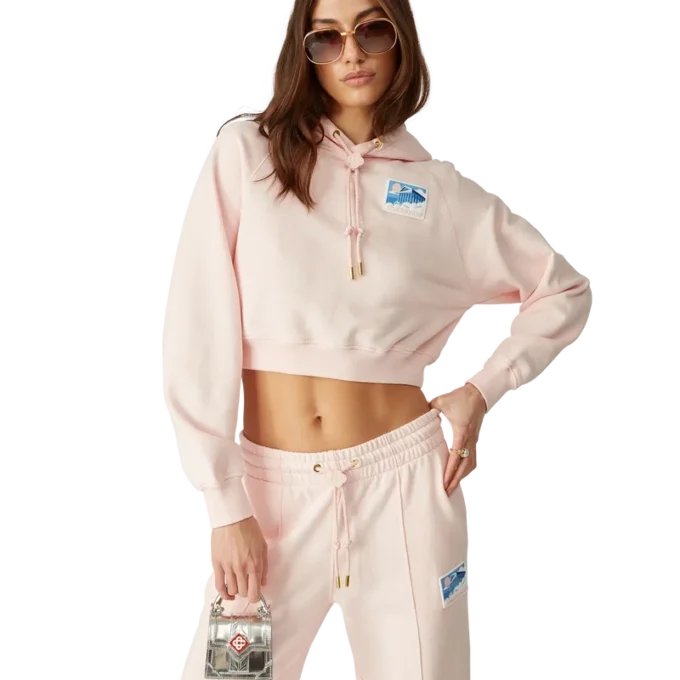 Greek Temple Cropped Hooded Sweatshirt Greek Temple Cropped Hooded Sweatshirt