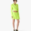 Green Crepe Mini Skirt Green Crepe Mini Skirt