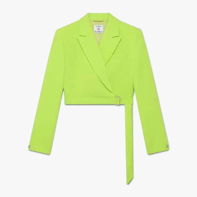 Green Crepe Tailored Jacket