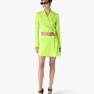 Green Crepe Tailored Jacket