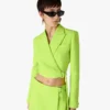 Green Crepe Tailored Jacket