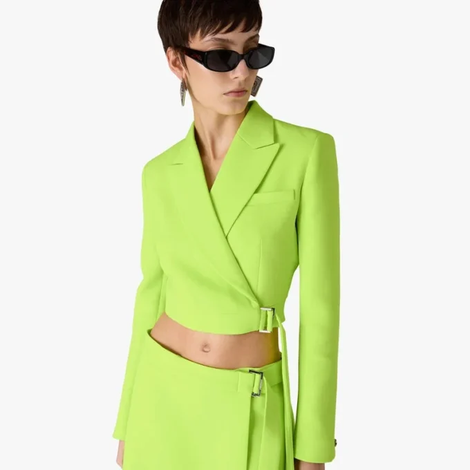 Green Crepe Tailored Jacket