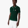 Green Crochet Short Sleeve Polo Shirt Green Crochet Short Sleeve Polo Shirt