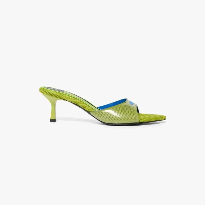 Green Heeled Mule Sandals Green Heeled Mule Sandals