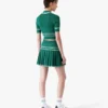 Green Pleated Knit Mini Skirt Green Pleated Knit Mini Skirt