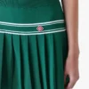 Green Pleated Knit Mini Skirt Green Pleated Knit Mini Skirt