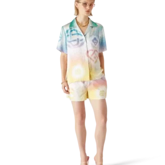 Halftone Logo Cuban Collar Short Sleeve Shirt Halftone Logo Cuban Collar Short Sleeve Shirt