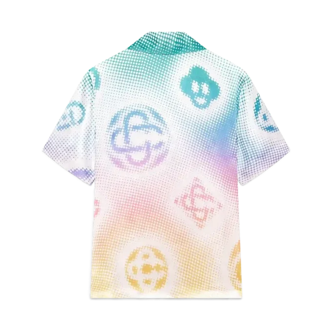 Halftone Logo Cuban Collar Short Sleeve Shirt Halftone Logo Cuban Collar Short Sleeve Shirt