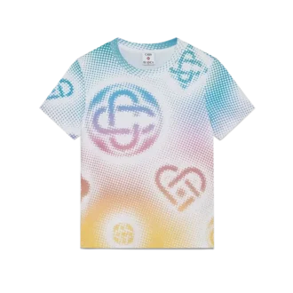 Halftone Logo Fitted Short Sleeve T-Shirt
