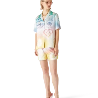 Halftone Logo Silk Shorts Halftone Logo Silk Shorts
