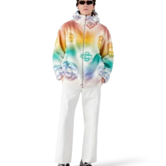 Halftone Monogram Fleece Jacket