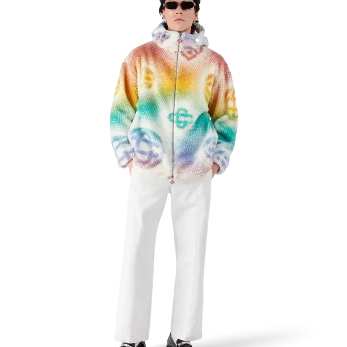 Halftone Monogram Fleece Jacket