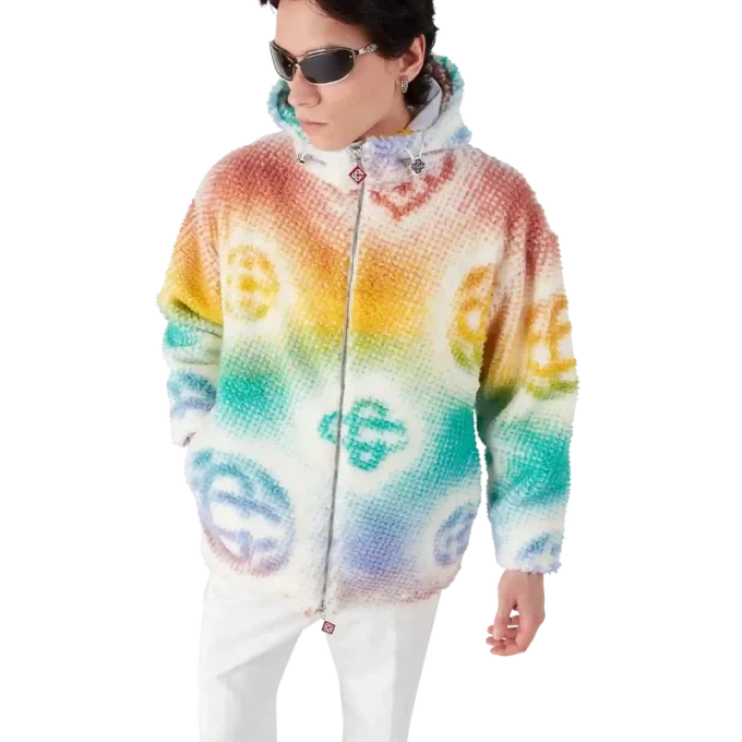 Halftone Monogram Fleece Jacket