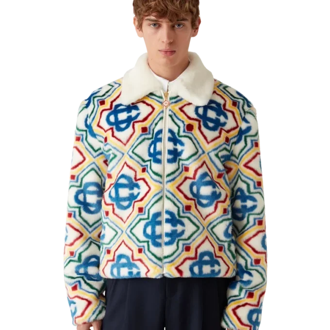 Jacquard Faux Fur Jacket Jacquard Faux Fur Jacket