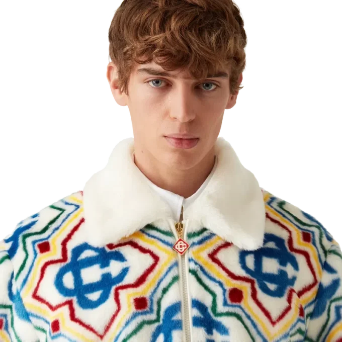 Jacquard Faux Fur Jacket Jacquard Faux Fur Jacket