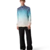 Jacquard Gradient Long Sleeve Silk Shirt Jacquard Gradient Long Sleeve Silk Shirt