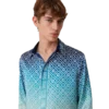 Jacquard Gradient Long Sleeve Silk Shirt Jacquard Gradient Long Sleeve Silk Shirt