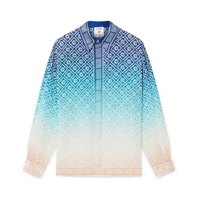 Jacquard Gradient Silk Shirt Jacquard Gradient Silk Shirt
