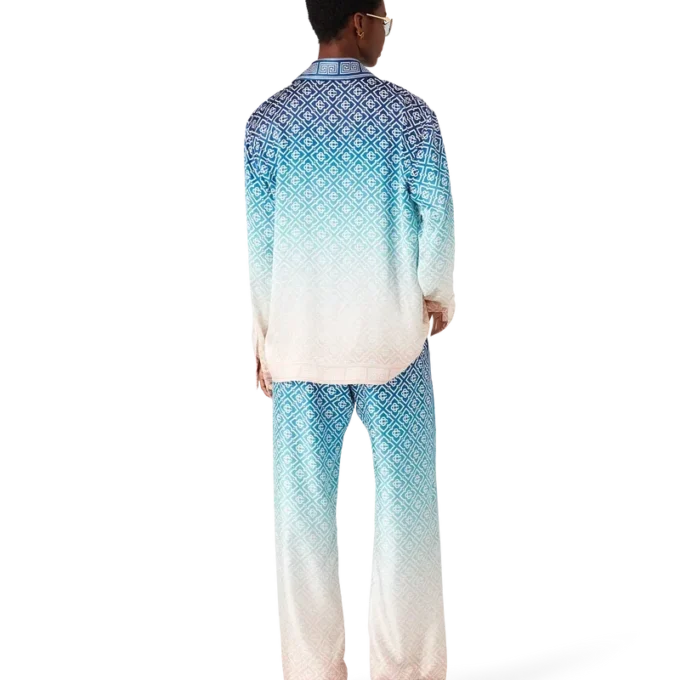 Jacquard Gradient Silk Shirt Jacquard Gradient Silk Shirt
