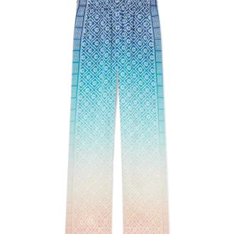 Jacquard Gradient Silk Trousers