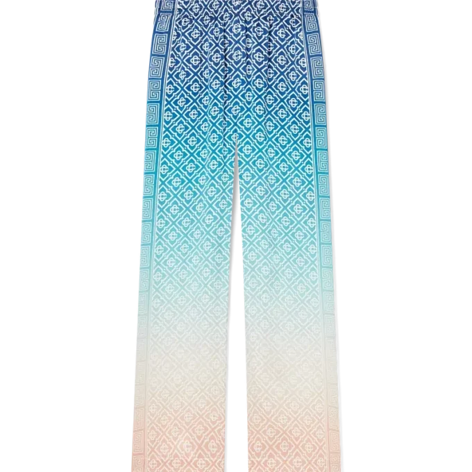 Jacquard Gradient Silk Trousers Jacquard Gradient Silk Trousers