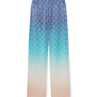 Jacquard Gradient Silk Trousers