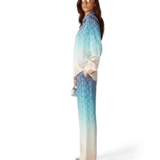 Jacquard Gradient Silk Trousers