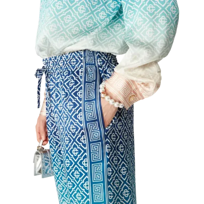 Jacquard Gradient Silk Trousers Jacquard Gradient Silk Trousers