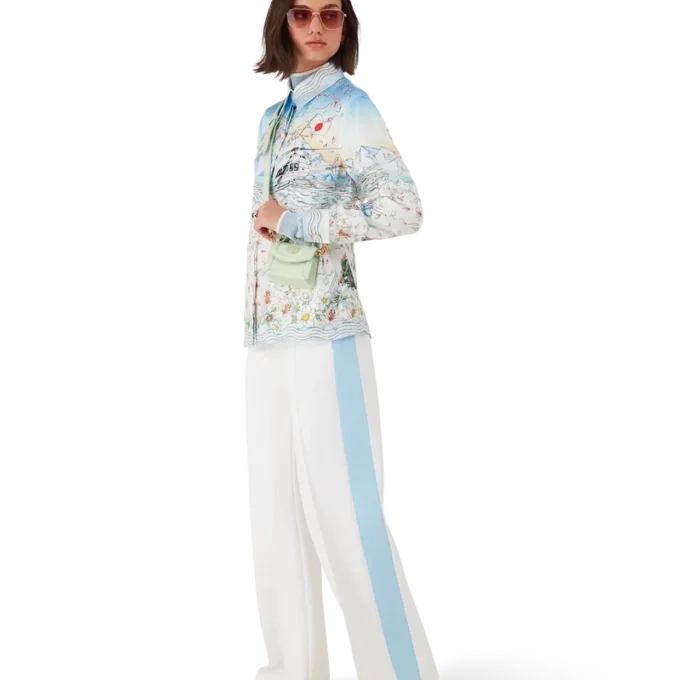 L’hiver Fleuri Long Sleeve Silk Twill Shirt L’hiver Fleuri Long Sleeve Silk Twill Shirt