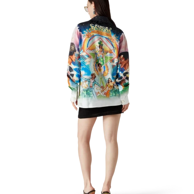 La Musique Long Sleeve Silk Shirt
