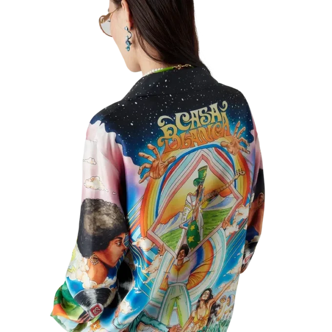 La Musique Long Sleeve Silk Shirt