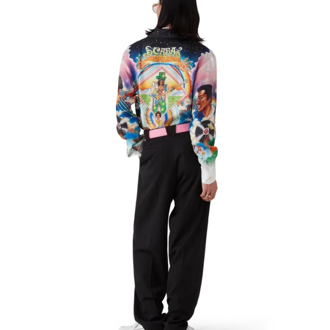 La Musique Long Sleeve Silk Shirt