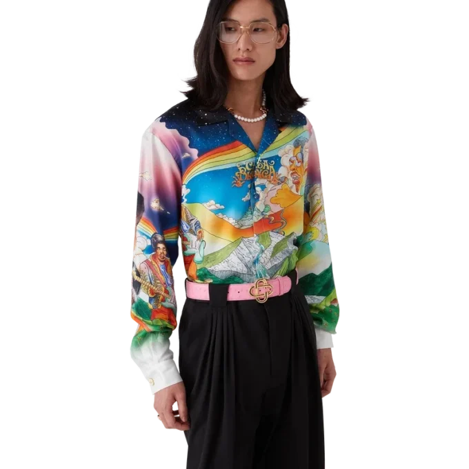 La Musique Long Sleeve Silk Shirt