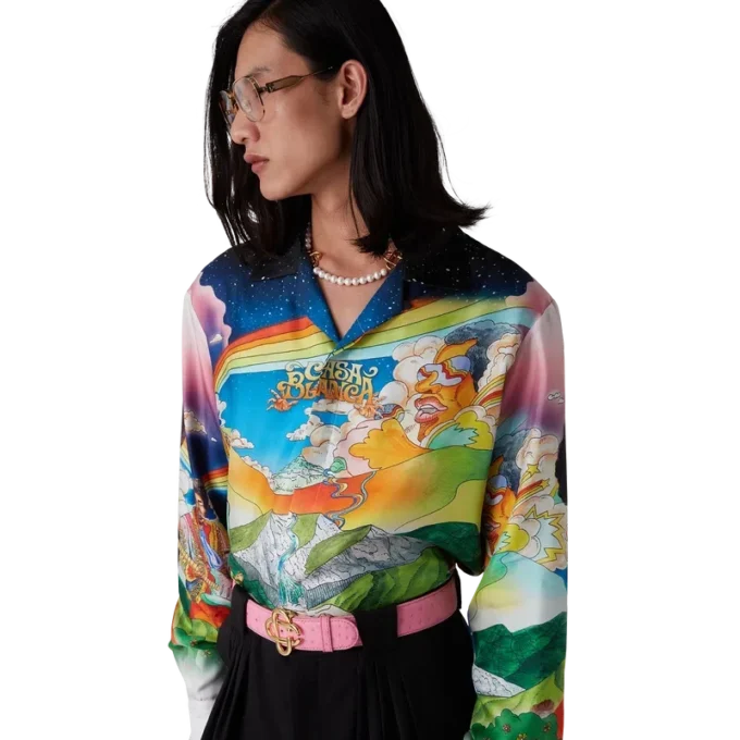 La Musique Long Sleeve Silk Shirt