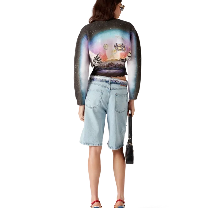 La Pramonition Cashmere Blend Cropped Jumper La Pramonition Cashmere Blend Cropped Jumper