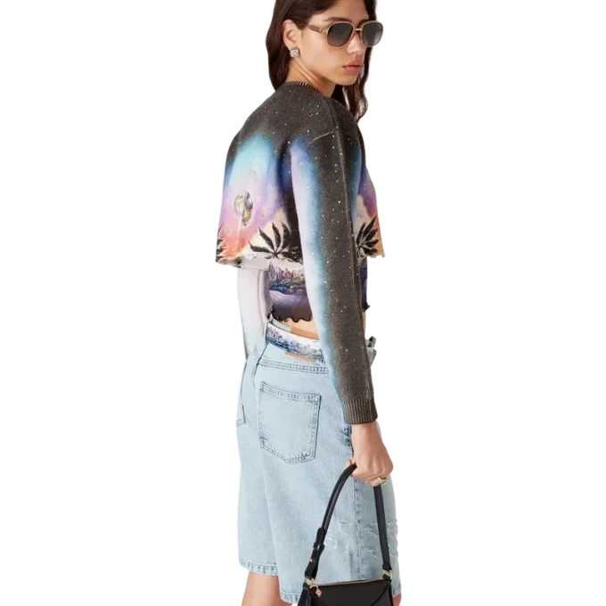 La Pramonition Cashmere Blend Cropped Jumper La Pramonition Cashmere Blend Cropped Jumper