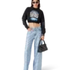 La Pramonition Crystal Embellished Cropped Sweatshirt