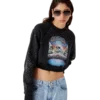 La Pramonition Crystal Embellished Cropped Sweatshirt