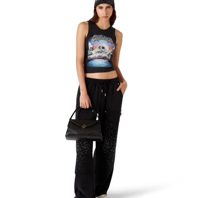 La Pramonition Crystal Embellished Sweatpants La Pramonition Crystal Embellished Sweatpants