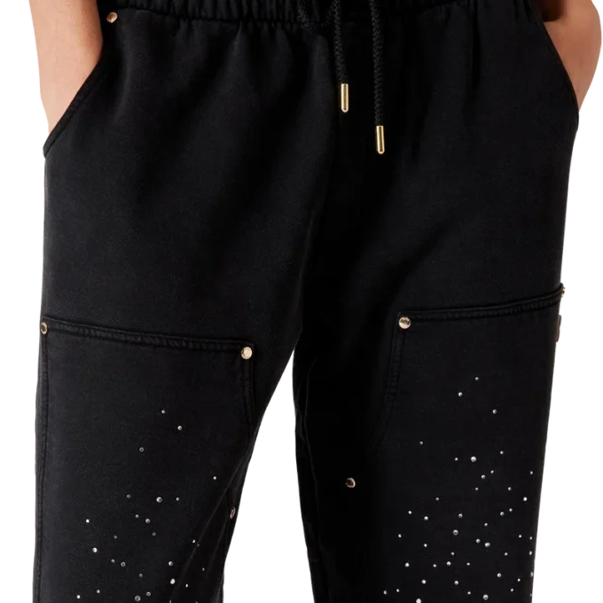 La Pramonition Crystal Embellished Sweatpants La Pramonition Crystal Embellished Sweatpants