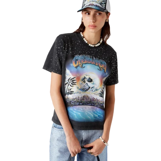 La Pramonition Crystal Embellished T-Shirt
