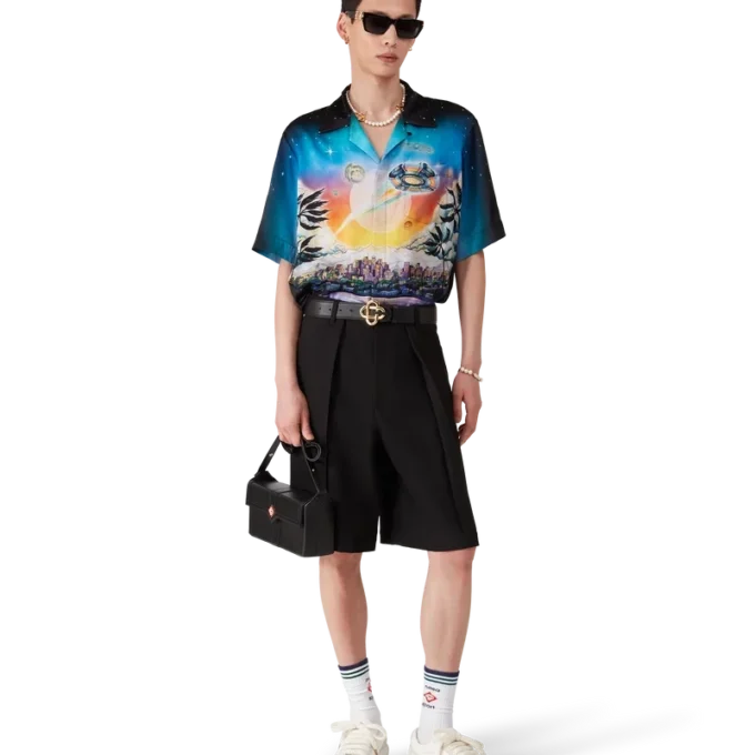 La Pramonition Short Sleeve Silk Shirt La Pramonition Short Sleeve Silk Shirt