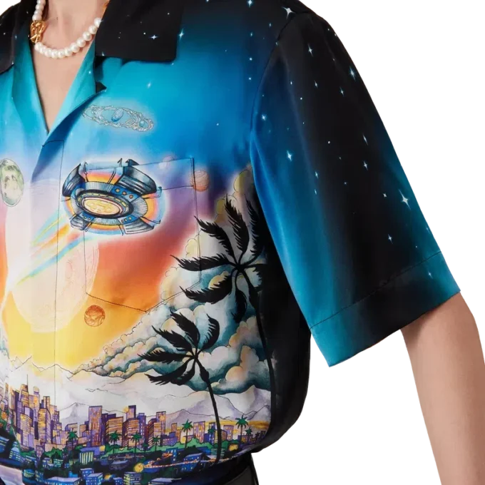 La Pramonition Short Sleeve Silk Shirt La Pramonition Short Sleeve Silk Shirt