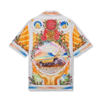 La Tornade De Rose Short Sleeve Silk Shirt
