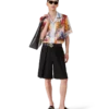 La Tornade De Rose Short Sleeve Silk Shirt La Tornade De Rose Short Sleeve Silk Shirt