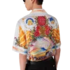 La Tornade De Rose Short Sleeve Silk Shirt La Tornade De Rose Short Sleeve Silk Shirt