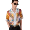 La Tornade De Rose Short Sleeve Silk Shirt La Tornade De Rose Short Sleeve Silk Shirt