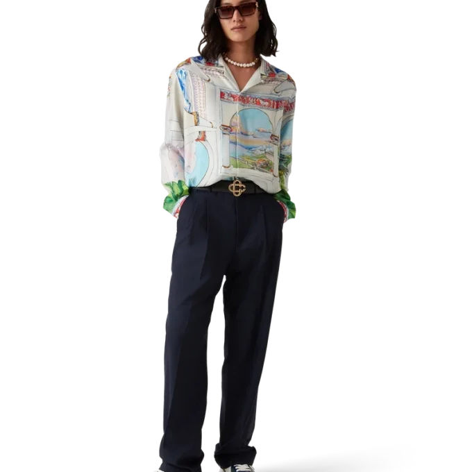 Le Passage Long Sleeve Silk Shirt Le Passage Long Sleeve Silk Shirt