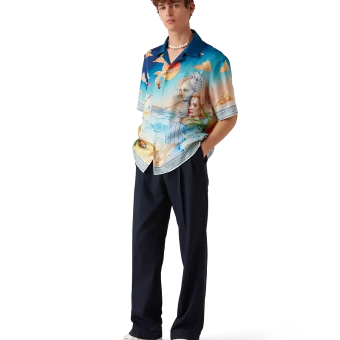 Le Plongeon Short Sleeve Silk Shirt Le Plongeon Short Sleeve Silk Shirt